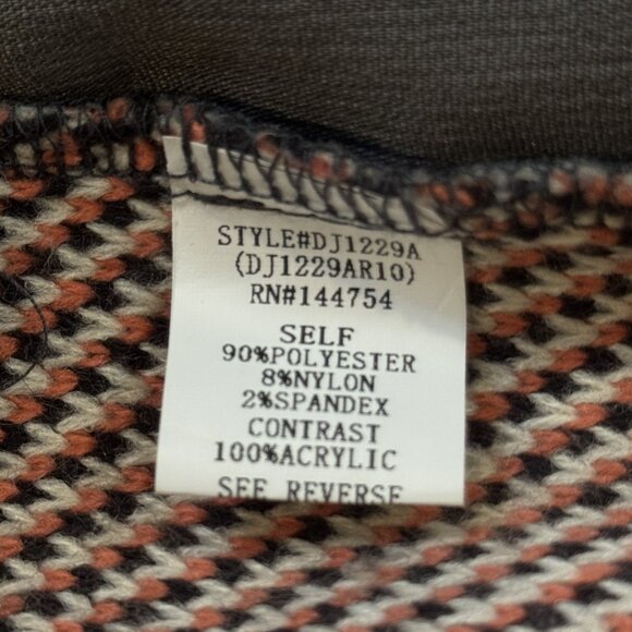 Davi & Dani Womens Size M Gray Jacket Southwestern Aztec Corduroy Boho Shacket - Picture 10 of 16